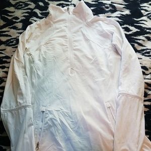 White Lululemon half zip